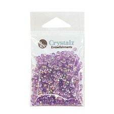 Buttons Galore Crystalz Clear Flat Back Gems-Grape