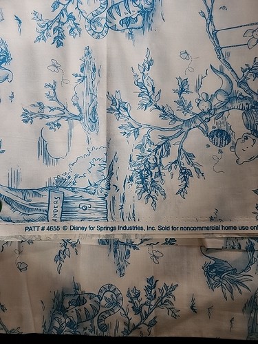 Classic Pooh Fabric #4655 Disney AA Milne EH Shepard 42" x 44" Vintage New - Picture 4 of 5