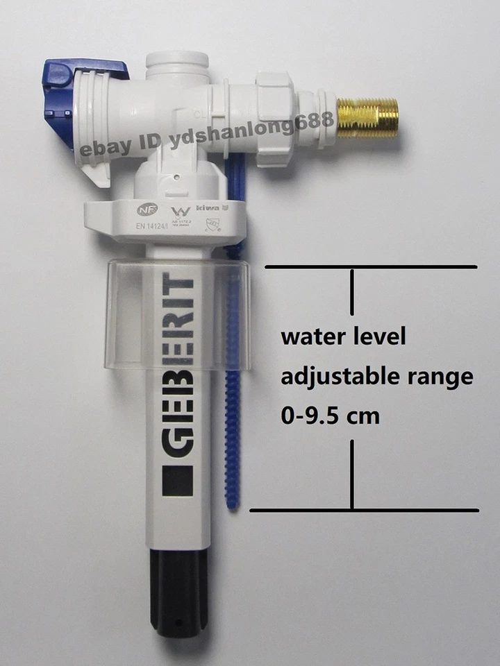 Geberit toilet fill valve 3/8" brass male screw thread cistern side inlet valve - Image 2 of 4