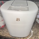 Brim Electric Ice Cream Maker White with Removable Freezer Bowl and Lid