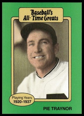 1987 Hygrade All-Time Greats #NNO Pie Traynor Pittsburgh Pirates