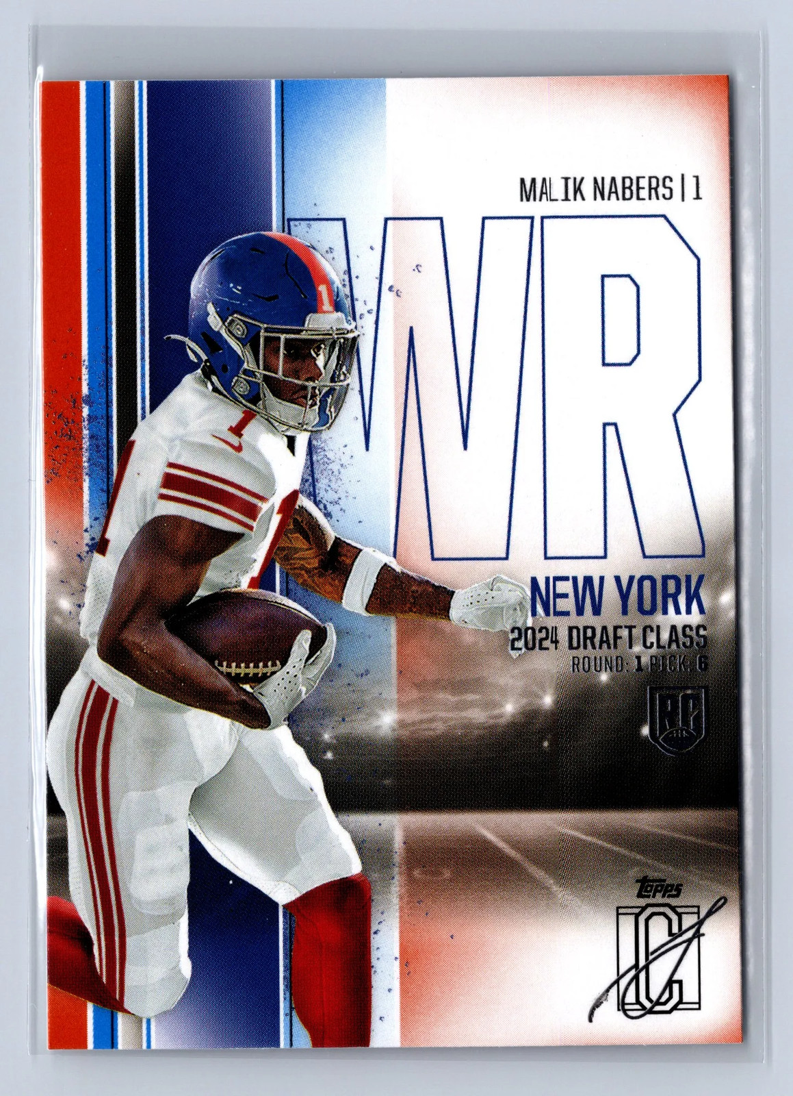 2024 Topps Signature Class Malik Nabers Blue & Orange #159