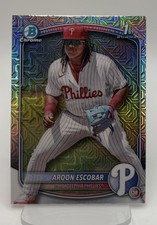 Aroon Escobar 2025 Bowman Chrome 1st Mega Box Mojo Refractor #BCP-65 Phillies