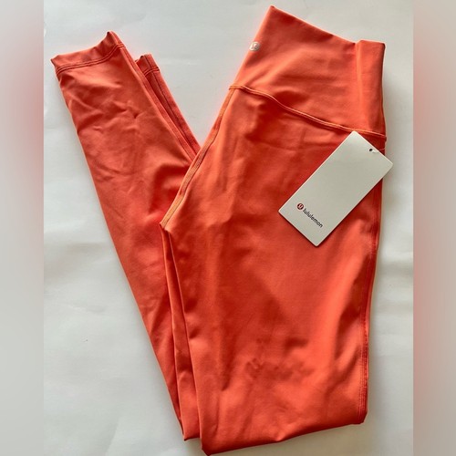 Lululemon Wunder Leggings Bajo Alto Coral Cálido 8 NUEVO - Imagen 2 de 8