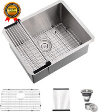 24 Inch Undermount Laundry Sink 24X19X12 Inch Stainless Steel Utility Sink 16