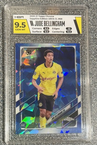2020-21 Topps Chrome UCL Sapphire Jude Bellingham ROOKIE RC #68 SGA 9.5 - Picture 1 of 1