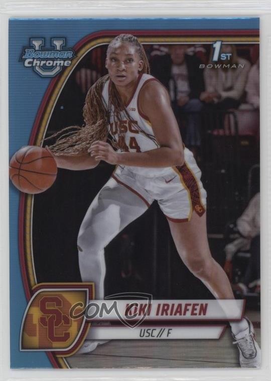 2024-25 Bowman U Chrome Sky Blue Refractor Kiki Iriafen #47