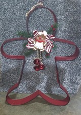 Huge 22" Gingerbread Man Cookie Cutter Metal Christmas Decor New Wreath Crafts