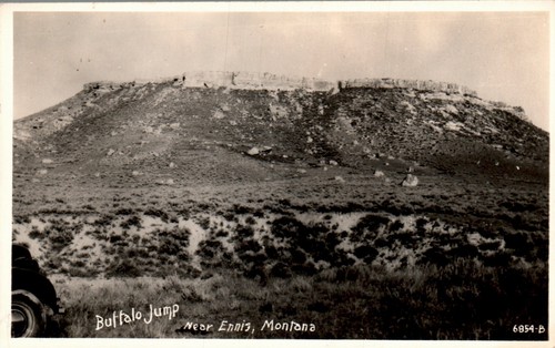 POSTCARD RPPC BUFFALO JUMP NEAR ENNIS MONTANA - Picture 1 of 2