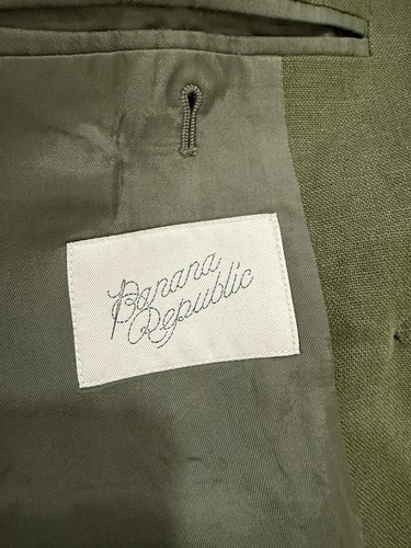 BLAZER LINO PALMA BANANA REPUBLIC TAGLIA 14 P verde oliva - Foto 7 di 9