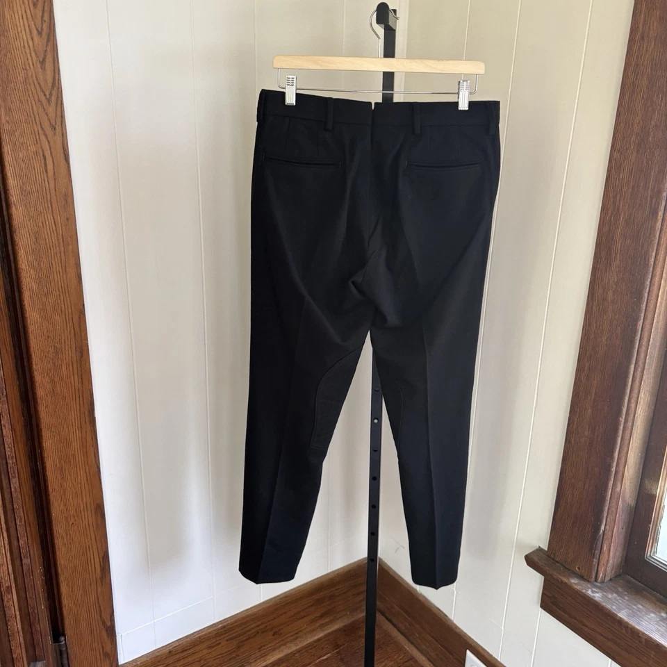 Vtg Polo Ralph Lauren Men 32x32 Black Wool Cashmere Blend Button Fly Chino Pants - Image 2 of 4