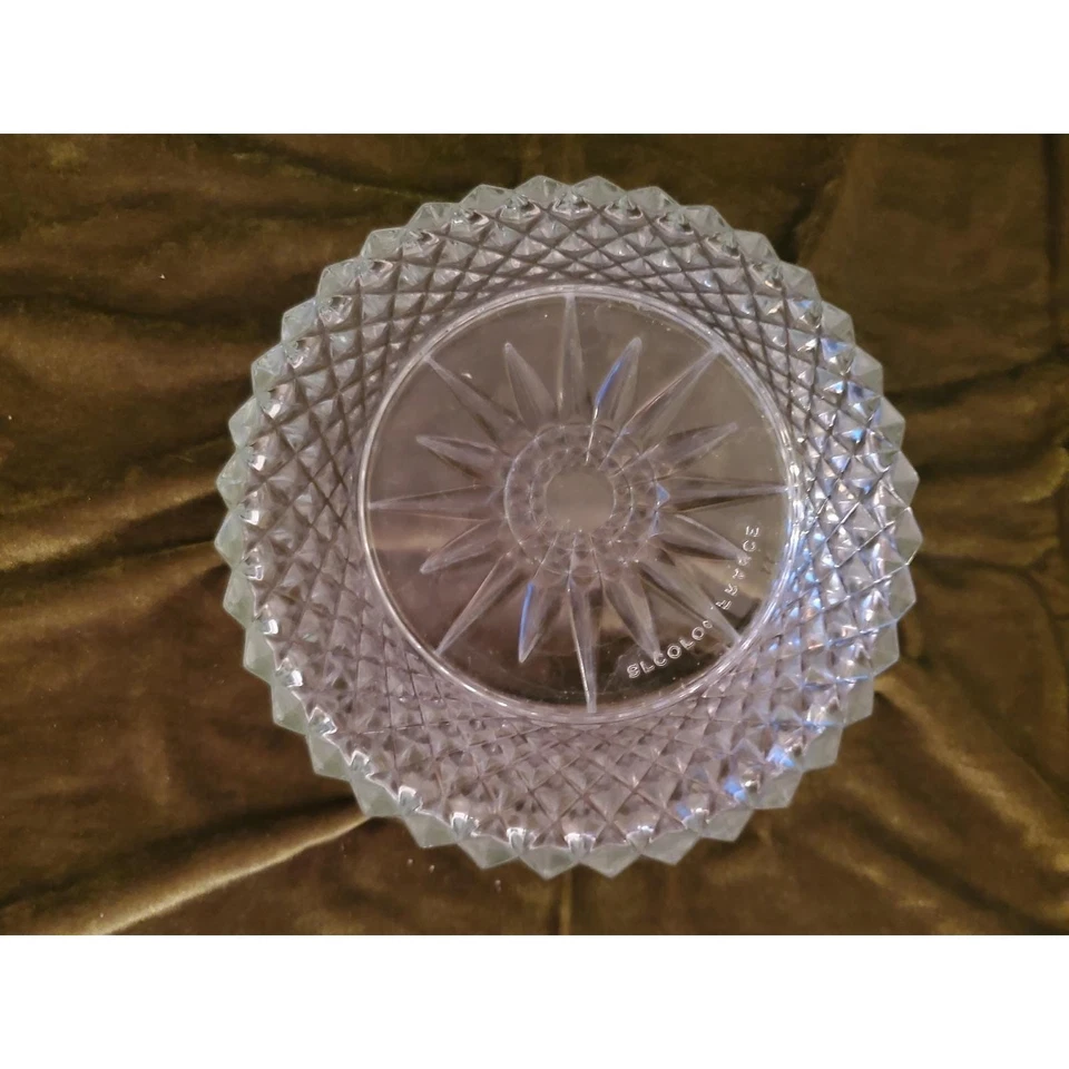 Elcololor France Cuenco de Cristal Corte Starburst Vaso Servir Frutas Ensaladera Cuenco Foto 3 de 3