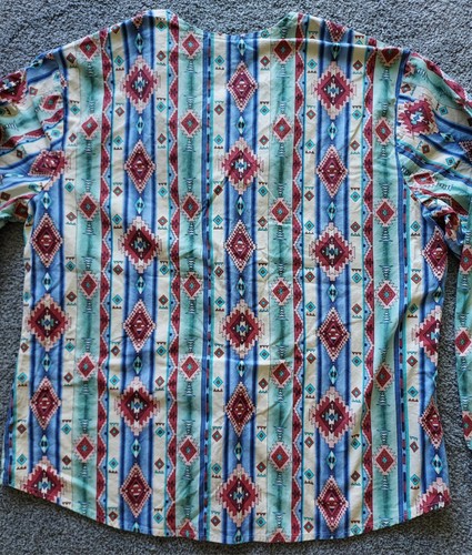 Womens Vintage Roper Aztec Tribal Turquoise Western Shirt Size Xlarge - Picture 12 of 14