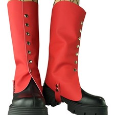 1Pair Pirate Boots Cover Renaissance PU Faux Leather Boots Steampunk Foot Cover