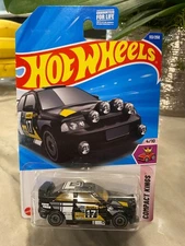 2025 Hot Wheels #113 Compact Kings 4/10 FORD ESCORT Black w/Gray AD Spoke Wheels