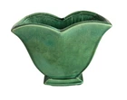 Vintage McCoy Pottery Garden Club Green Ceramic Tulip Vase Planter MCM
