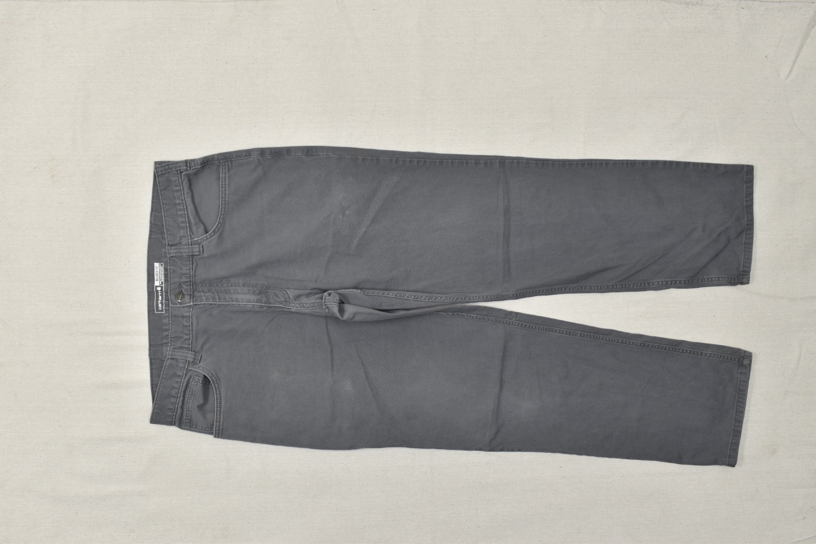 Carhartt Men's Rugged Flex Relaxed Fit Canvas 5-Pocket Work Pant Gray 36x32 thumbnail 8