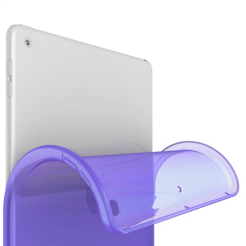 Transparent Silicone Cover Case For Apple iPad (9.7) in Purple - Picture 5 of 6