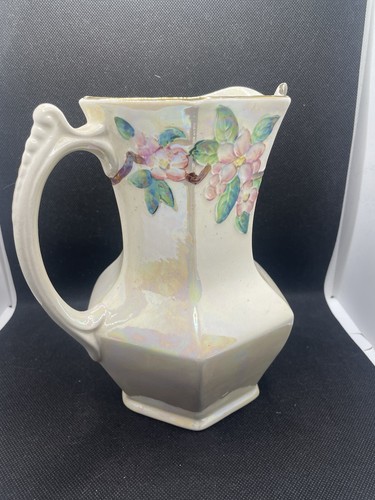 Ringtons Maling Water Jug Ware Pottery Lustre Apple Blossom Flower 19.5cm Tall - Picture 3 of 11
