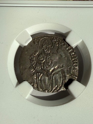 ITALY, Milan. Filippo Maria Visconti, Silver Grosso, 1412-1447, NGC unc details - Picture 5 of 7
