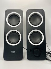 Logitech Z200 10W Multimedia Stereo Computer Speakers Pair Black, 3.5mm Tested