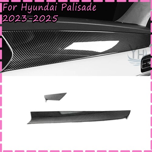 For Hyundai Palisade 2023-2025 Carbon Fiber Central Console Dashboard Strip Trim - Afbeelding 1 van 4