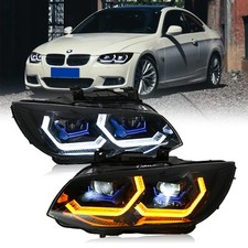 Pair Led Headlights Assembly For Bmw 3 Series E92 E93 328i 335i Coupe 2011-2013