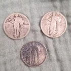Standing Liberty Quarters 1925 & 1929 Lot of 3 Silver 25C US Coins