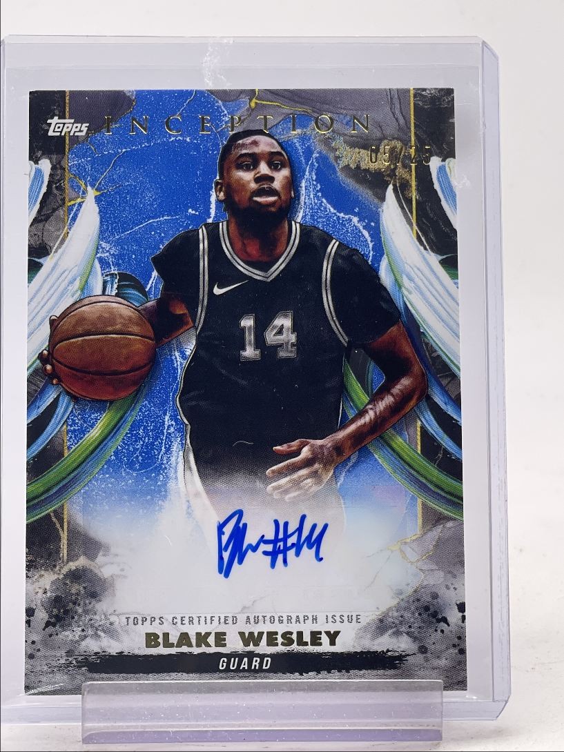 BLAKE WESLEY 2024-25 TOPPS INCEPTION AUTOGRAPH BLUE AUTO /25 Q5686