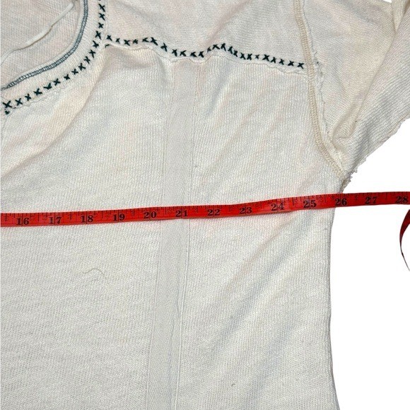 NWOT Free People We The Free Taylor Henley Tunic Top | Vintage White | Sz Large