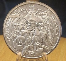 1 oz Silbermünze Men Tell No Tales ,999 Fine Silver, Round Medaille Piraten