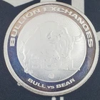 Bullion Exchanges "Bull vs Bear" - 1 oz .9999 Fine Silver Round