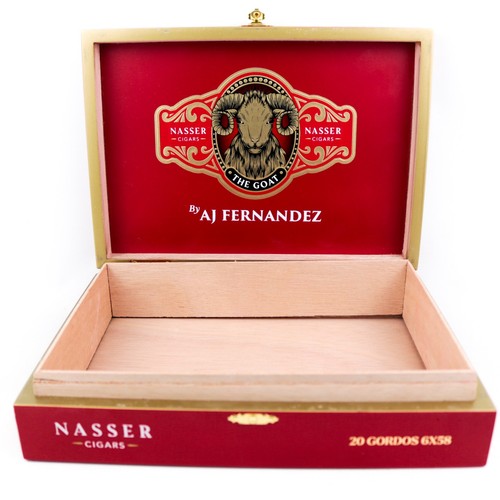 Nasser The Goat by AJ Fernandez Gordo Empty Wood Cigar Box 10" x 7.25" x 2.25" - Bild 4 von 12
