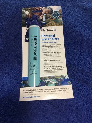 LIFESTRAW TRAGBARER PERSÖNLICHER WASSERFILTER Reiniger Überlebensausrüstung SCHNELLER VERSAND ️ - Bild 2 von 3