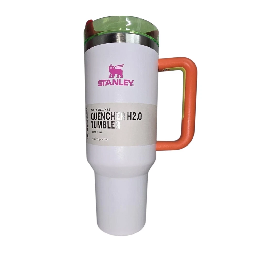 Stainless Steel Tumbler with Straw H2O Flowstate Quencher Flamingo Travel Mug