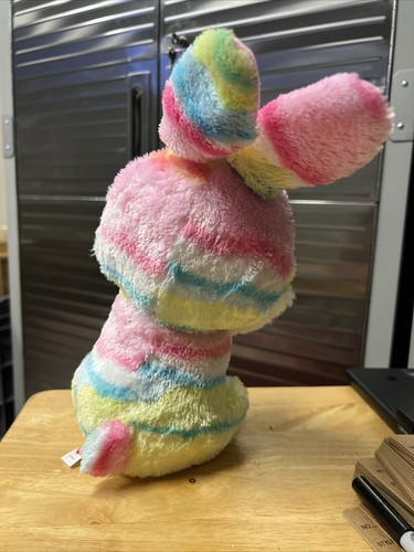 TY Beanie Boo "12 Lutscher Hase Kaninchen Plüsch Glitzeraugen Ostern TyeDye Regenbogen - Bild 4 von 4