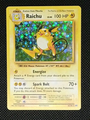 Raichu 36/108 XY Evolutions Holo Rare 2016 Pokemon Card | eBay