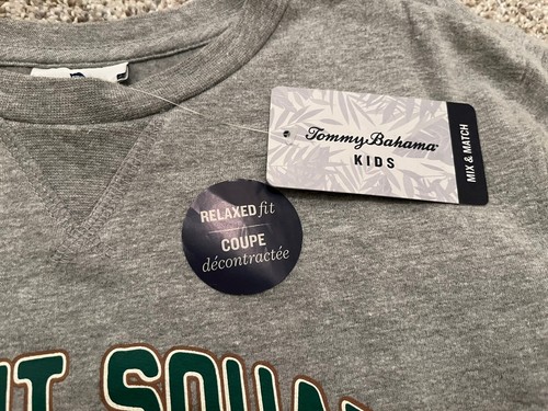 Tommy Bahama Kids Sweatshirt Boys Sz 5/6 Running Graphic Fleece Lined Sports NWT - Picture 4 of 8