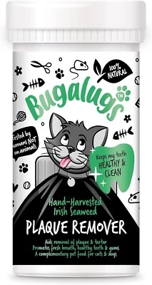 BUGALUGS Plaque Off Remover For Cats 70g Teeth, Tartar & Bad Breath 100% Natural