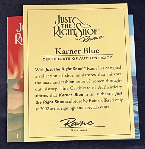 Zapato Just the Right~ KARNER BLUE ~2002~COA~NUEVO EN CAJA~COMO NUEVO~25183~EXCLUSIVO PARA EVENTOS - Imagen 11 de 16