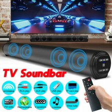 Wireless Surround Sound Bar 4 Speaker System Subwoofer TV Home Theater Remote