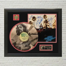 Eagles Hotel California Custom Etched Reproduction Signed LP Display
