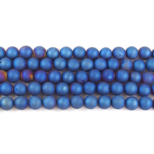 Cuentas espaciadoras de piedras preciosas naturales mate 4 mm 6 mm 8 mm 10 mm hebra 15,5" hágalo usted mismo - Imagen 66 de 89