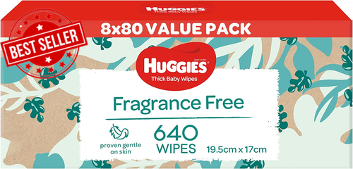 Baby Wipes Fragrance Free 640 Pack (8 X 80 Pack) - Packaging May Vary - Picture 12 of 12