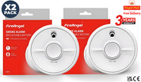 2 x Home Fire Alarm Smoke Detector Fireangel Twin Pack with Batteries SB1-TP-R