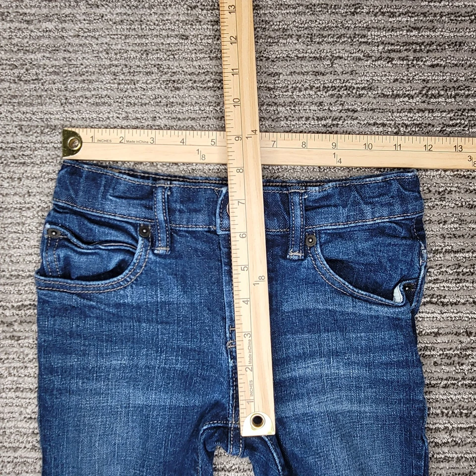 GapKids 尺码 7 Reg 男孩牛仔裤紧身弹力中腰可扩展蓝色牛仔布 — 第 4/4 张图片