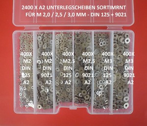 *120* Edelstahl V2A Unterlegscheiben Sortiment Din 125*