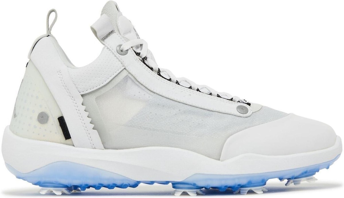 Jordan Golf シューズ 青/白 メンズ用 Air Jordan Mens 11.5 Retro 1 G Golf Shoes 'UNC' White