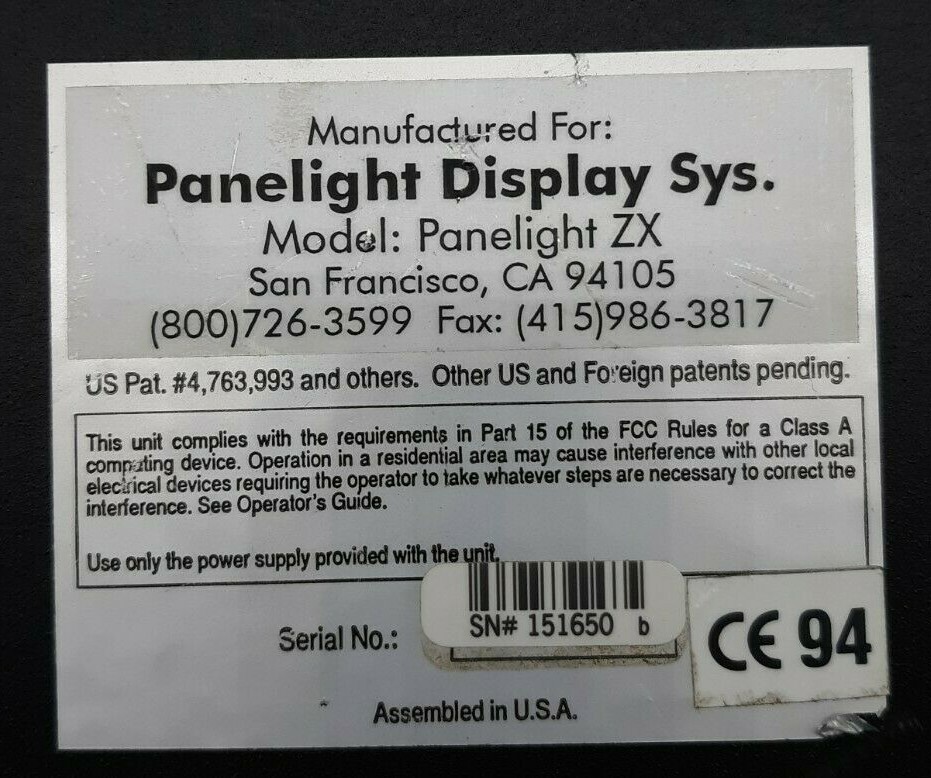 Panel Light Displays Panelight ZX | eBay