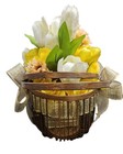 Flowers Basket Gift, All Ocassions. Size 12in x 11in Special Flowers Basket Gift